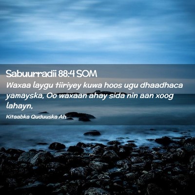 Picture 02 - Sabuurradii 88:4 SOM - Waxaa laygu tiiriyey kuwa hoos ugu dhaadhaca - Bible Verse Picture