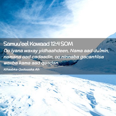 Picture 02 - Samuu'eel Kowaad 12:4 SOM - Oo iyana waxay yidhaahdeen, Nama aad dulmin, - Bible Verse Picture