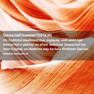 Picture 02 - Samuu'eel Kowaad 13:8 SOM - Oo toddoba maalmood buu sugayay, sidii wakhtigii - Bible Verse Picture
