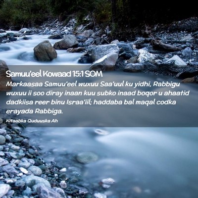 Picture 02 - Samuu'eel Kowaad 15:1 SOM - Markaasaa Samuu'eel wuxuu Saa'uul ku yidhi, - Bible Verse Picture