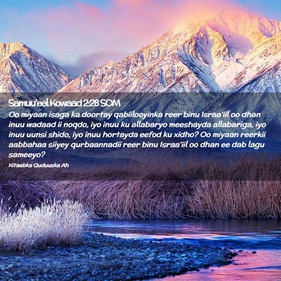 Picture 02 - Samuu'eel Kowaad 2:28 SOM - Oo miyaan isaga ka doortay qabiilooyinka reer - Bible Verse Picture