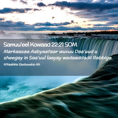 Picture 02 - Samuu'eel Kowaad 22:21 SOM - Markaasaa Aabyaataar wuxuu Daa'uud u sheegay in - Bible Verse Picture
