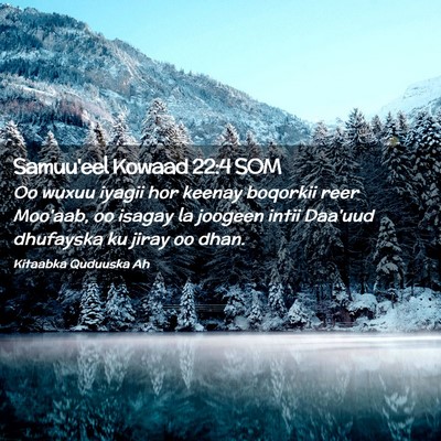 Picture 02 - Samuu'eel Kowaad 22:4 SOM - Oo wuxuu iyagii hor keenay boqorkii reer Moo'aab, - Bible Verse Picture