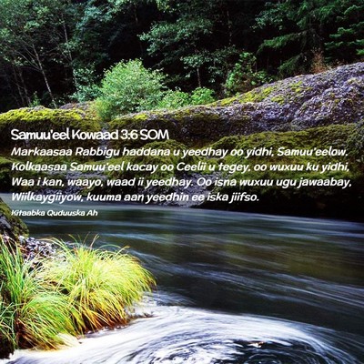 Picture 02 - Samuu'eel Kowaad 3:6 SOM - Markaasaa Rabbigu haddana u yeedhay oo yidhi, - Bible Verse Picture
