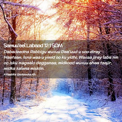 Picture 02 - Samuu'eel Labaad 12:1 SOM - Dabadeedna Rabbigu wuxuu Daa'uud u soo diray - Bible Verse Picture