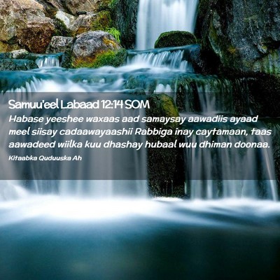 Picture 02 - Samuu'eel Labaad 12:14 SOM - Habase yeeshee waxaas aad samaysay aawadiis ayaad - Bible Verse Picture