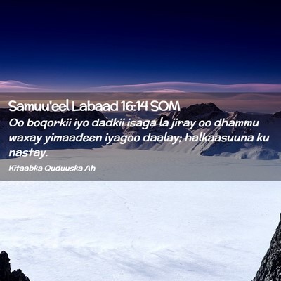 Picture 02 - Samuu'eel Labaad 16:14 SOM - Oo boqorkii iyo dadkii isaga la jiray oo dhammu - Bible Verse Picture
