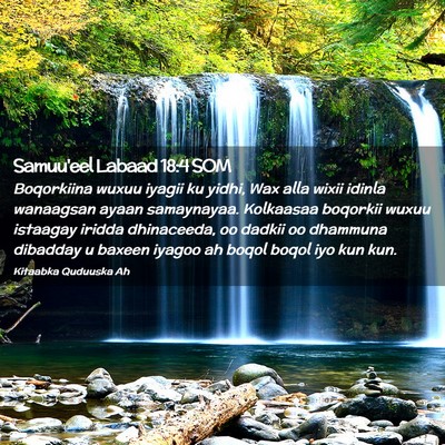 Picture 02 - Samuu'eel Labaad 18:4 SOM - Boqorkiina wuxuu iyagii ku yidhi, Wax alla wixii - Bible Verse Picture