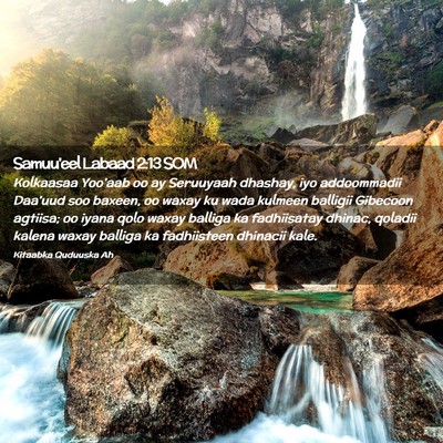 Picture 02 - Samuu'eel Labaad 2:13 SOM - Kolkaasaa Yoo'aab oo ay Seruuyaah dhashay, iyo - Bible Verse Picture