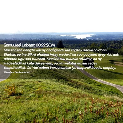 Picture 02 - Samuu'eel Labaad 20:22 SOM - Markaasaa naagtii waxay caqligeedii ula tagtay - Bible Verse Picture