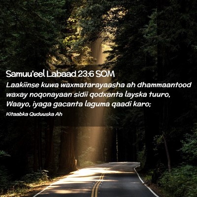 Picture 02 - Samuu'eel Labaad 23:6 SOM - Laakiinse kuwa waxmatarayaasha ah dhammaantood - Bible Verse Picture