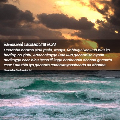 Picture 02 - Samuu'eel Labaad 3:18 SOM - Haddaba haatan sidii yeela, waayo, Rabbigu - Bible Verse Picture