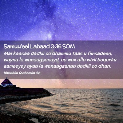 Picture 02 - Samuu'eel Labaad 3:36 SOM - Markaasaa dadkii oo dhammu taas u fiirsadeen, - Bible Verse Picture