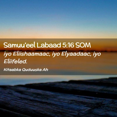 Picture 02 - Samuu'eel Labaad 5:16 SOM - iyo Eliishaamaac, iyo Elyaadaac, iyo - Bible Verse Picture