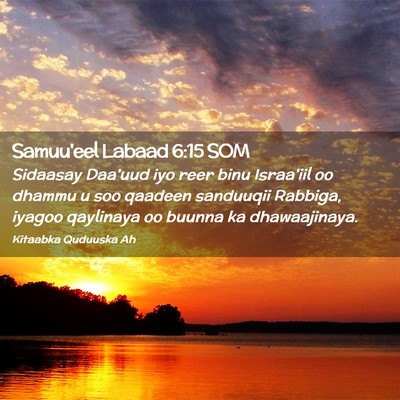 Picture 02 - Samuu'eel Labaad 6:15 SOM - Sidaasay Daa'uud iyo reer binu Israa'iil oo - Bible Verse Picture