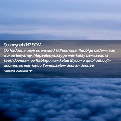 Picture 02 - Sekaryaah 1:17 SOM - Oo haddana qayli oo waxaad tidhaahdaa, Rabbiga - Bible Verse Picture