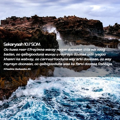 Picture 02 - Sekaryaah 10:7 SOM - Oo kuwa reer Efrayimna waxay noqon doonaan sida - Bible Verse Picture