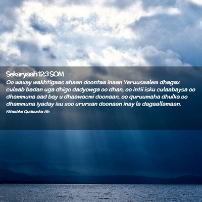 Picture 02 - Sekaryaah 12:3 SOM - Oo waxay wakhtigaas ahaan doontaa inaan - Bible Verse Picture