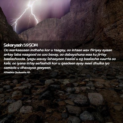 Picture 02 - Sekaryaah 5:9 SOM - Oo markaasaan indhaha kor u taagay, oo intaan wax - Bible Verse Picture