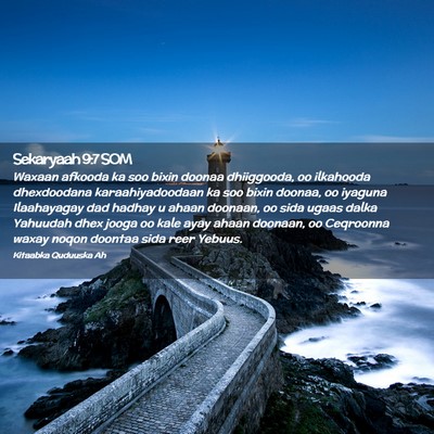 Picture 02 - Sekaryaah 9:7 SOM - Waxaan afkooda ka soo bixin doonaa dhiiggooda, oo - Bible Verse Picture