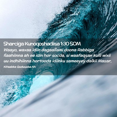 Picture 02 - Sharciga Kunoqoshadiisa 1:30 SOM - Waayo, waxaa idiin dagaallami doona Rabbiga - Bible Verse Picture