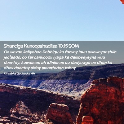 Picture 02 - Sharciga Kunoqoshadiisa 10:15 SOM - Oo waxaa keliyahoo Rabbigu ku farxay inuu - Bible Verse Picture