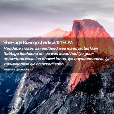 Picture 02 - Sharciga Kunoqoshadiisa 11:1 SOM - Haddaba sidaas daraaddeed waa inaad jeclaataan - Bible Verse Picture