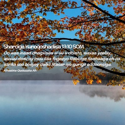 Picture 02 - Sharciga Kunoqoshadiisa 13:10 SOM - Oo waa inaad dhagxisaa si uu u dhinto, maxaa - Bible Verse Picture