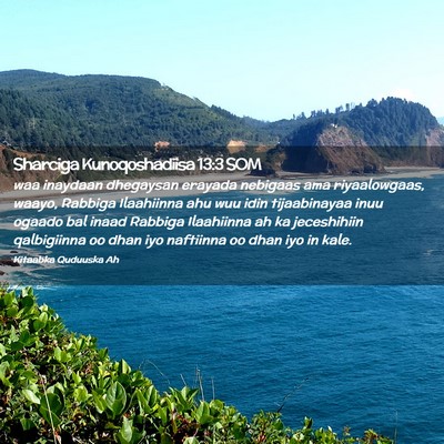Picture 02 - Sharciga Kunoqoshadiisa 13:3 SOM - waa inaydaan dhegaysan erayada nebigaas ama - Bible Verse Picture