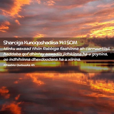 Picture 02 - Sharciga Kunoqoshadiisa 14:1 SOM - Idinku waxaad tihiin Rabbiga Ilaahiinna ah - Bible Verse Picture