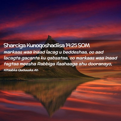 Picture 02 - Sharciga Kunoqoshadiisa 14:25 SOM - markaas waa inaad lacag u beddeshaa, oo aad - Bible Verse Picture