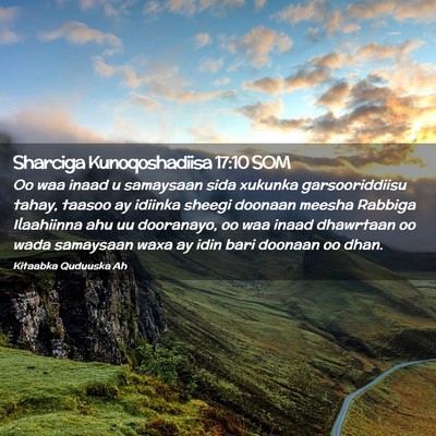 Picture 02 - Sharciga Kunoqoshadiisa 17:10 SOM - Oo waa inaad u samaysaan sida xukunka - Bible Verse Picture