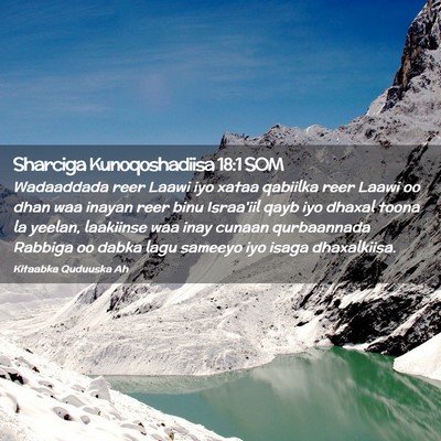Picture 02 - Sharciga Kunoqoshadiisa 18:1 SOM - Wadaaddada reer Laawi iyo xataa qabiilka reer - Bible Verse Picture