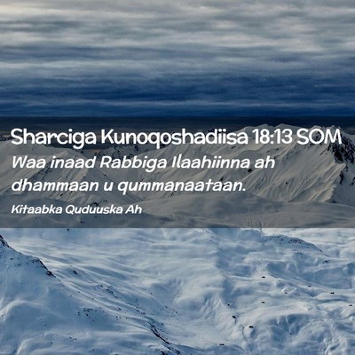 Picture 02 - Sharciga Kunoqoshadiisa 18:13 SOM - Waa inaad Rabbiga Ilaahiinna ah dhammaan u - Bible Verse Picture