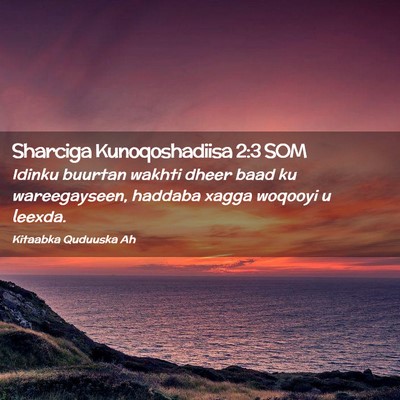 Picture 02 - Sharciga Kunoqoshadiisa 2:3 SOM - Idinku buurtan wakhti dheer baad ku wareegayseen, - Bible Verse Picture