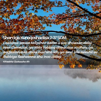 Picture 02 - Sharciga Kunoqoshadiisa 2:37 SOM - Laakiinse waxaa keliyahoo aadan u soo dhowaan - Bible Verse Picture