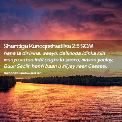 Picture 02 - Sharciga Kunoqoshadiisa 2:5 SOM - hana la diririna, waayo, dalkooda idinka siin - Bible Verse Picture