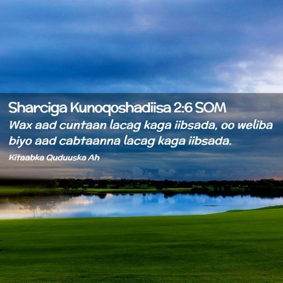 Picture 02 - Sharciga Kunoqoshadiisa 2:6 SOM - Wax aad cuntaan lacag kaga iibsada, oo weliba - Bible Verse Picture