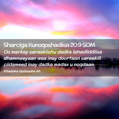 Picture 02 - Sharciga Kunoqoshadiisa 20:9 SOM - Oo markay saraakiishu dadka lahadliddiisa - Bible Verse Picture