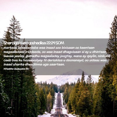 Picture 02 - Sharciga Kunoqoshadiisa 22:24 SOM - markaas labadoodaba waa inaad soo bixisaan oo - Bible Verse Picture