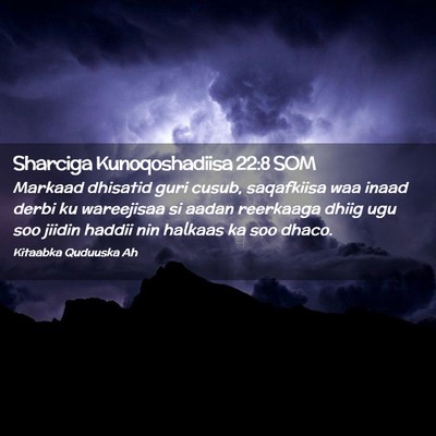 Picture 02 - Sharciga Kunoqoshadiisa 22:8 SOM - Markaad dhisatid guri cusub, saqafkiisa waa inaad - Bible Verse Picture