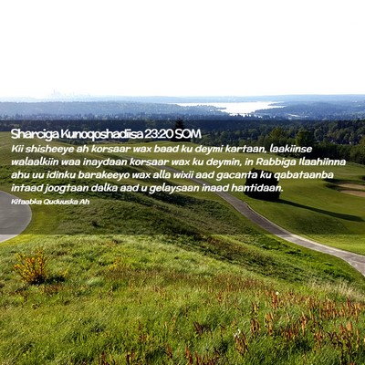Picture 02 - Sharciga Kunoqoshadiisa 23:20 SOM - Kii shisheeye ah korsaar wax baad ku deymi - Bible Verse Picture