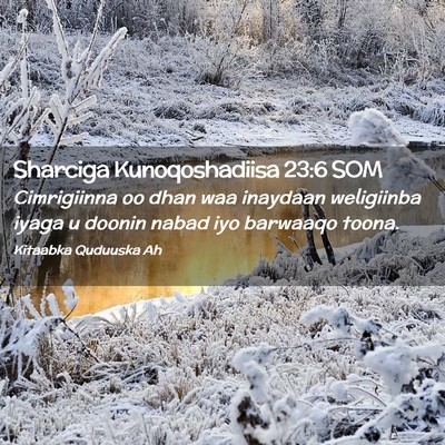 Picture 02 - Sharciga Kunoqoshadiisa 23:6 SOM - Cimrigiinna oo dhan waa inaydaan weligiinba iyaga - Bible Verse Picture