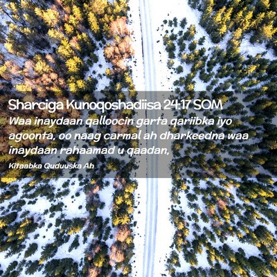 Picture 02 - Sharciga Kunoqoshadiisa 24:17 SOM - Waa inaydaan qalloocin garta qariibka iyo - Bible Verse Picture