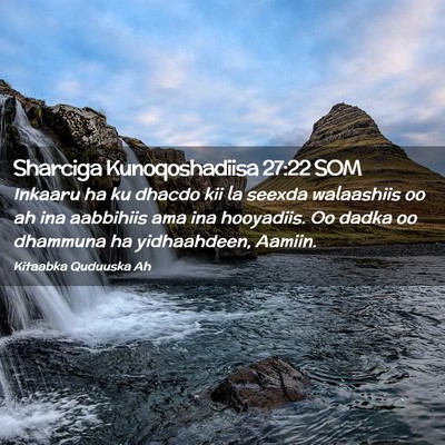 Picture 02 - Sharciga Kunoqoshadiisa 27:22 SOM - Inkaaru ha ku dhacdo kii la seexda walaashiis oo - Bible Verse Picture