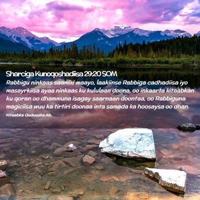 Picture 02 - Sharciga Kunoqoshadiisa 29:20 SOM - Rabbigu ninkaas saamixi maayo, laakiinse Rabbiga - Bible Verse Picture