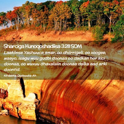 Picture 02 - Sharciga Kunoqoshadiisa 3:28 SOM - Laakiinse Yashuuca amar, oo dhiirrigeli, oo - Bible Verse Picture