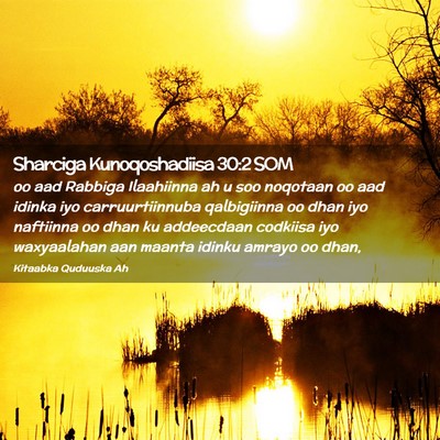 Picture 02 - Sharciga Kunoqoshadiisa 30:2 SOM - oo aad Rabbiga Ilaahiinna ah u soo noqotaan oo - Bible Verse Picture