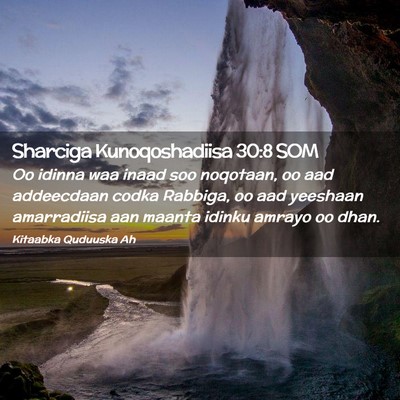 Picture 02 - Sharciga Kunoqoshadiisa 30:8 SOM - Oo idinna waa inaad soo noqotaan, oo aad - Bible Verse Picture