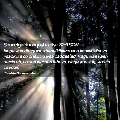 Picture 02 - Sharciga Kunoqoshadiisa 32:4 SOM - Isagu waa dhagaxa, shuqulkiisuna waa kaamil, - Bible Verse Picture